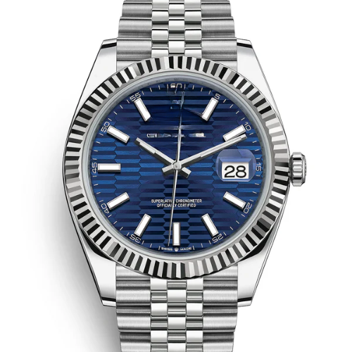 Classic Perpetual Watch 41, stainless steel, blue dial
