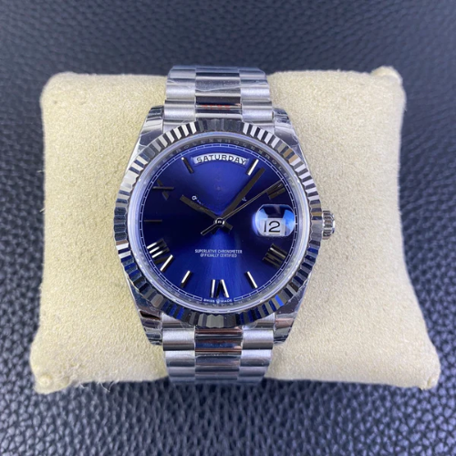 Executive Day Watch 40mm White Gold Blue Dial