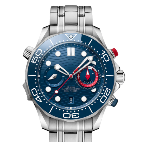 Classic Diver Watch 300M Chronograph – Blue Dial – Stainless Steel – Quartz – 44mm