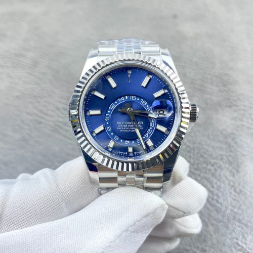 Sky Classic Watch 42 - Blue Silver (White Steel)