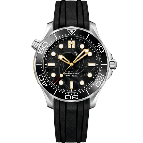 Classic Diver Watch 300M – Black & Silver – Black Rubber – Automatic – 41mm