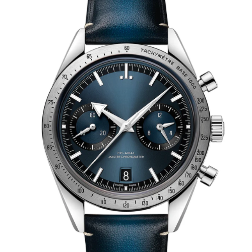 Speed Chronograph Watch – Blue Dial – Blue Leather – 40mm