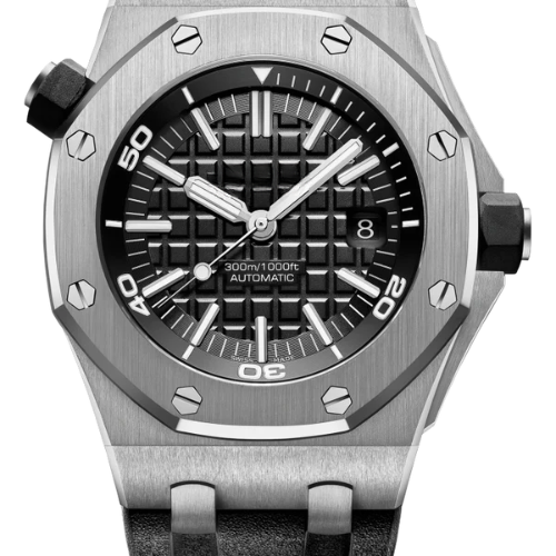 Sport Premium Watch Black Rubber – 904L Steel – 42mm
