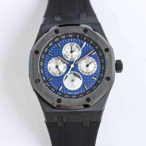 Premium Automatic Watch Blue Black – Black Rubber – 41mm