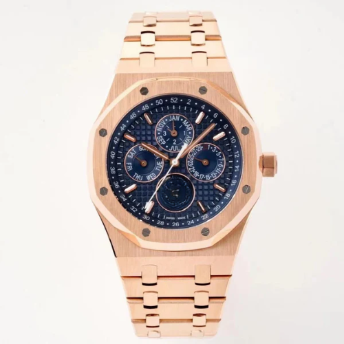 Premium Automatic Watch Blue Dial – Rosegold 904L Steel – 41mm
