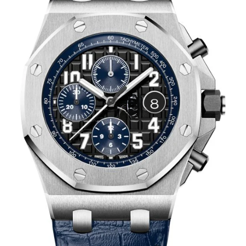 Premium Automatic Watch Blue Black – Blue Leather – 904L Steel – 42mm (Quartz)