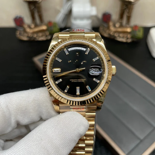 Executive Day Watch 40mm Black Silver Gold