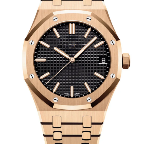 Premium Automatic Watch Black Dial – 904L Gold Steel – 41mm