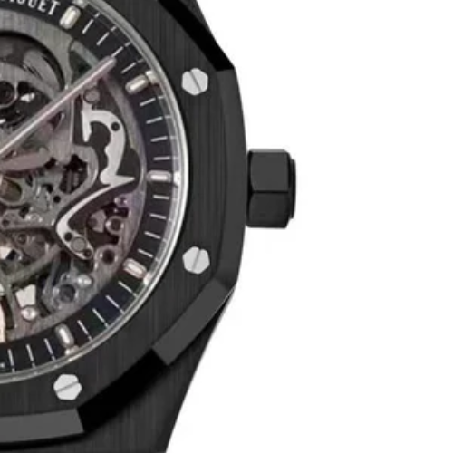 Premium Ceramic Watch – Black 904L Steel – 41mm